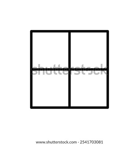 Grid view icon Thin line vector illustration set