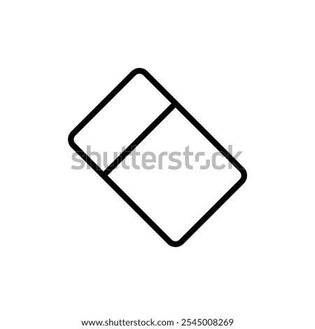 Eraser icon Outline set in black and white color