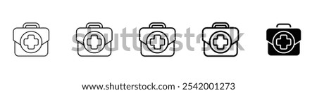 med kit icon Simple outline illustration