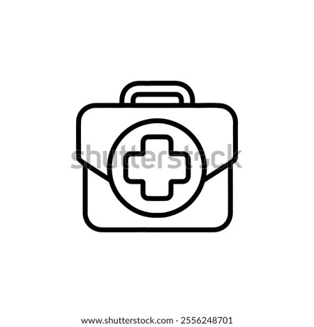 med kit icon Flat symbol set outline