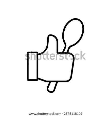 thumbsup icon Simple outline illustration