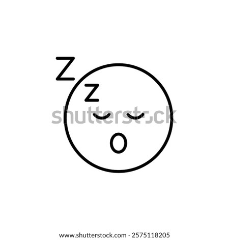 snooze icon Simple outline illustration