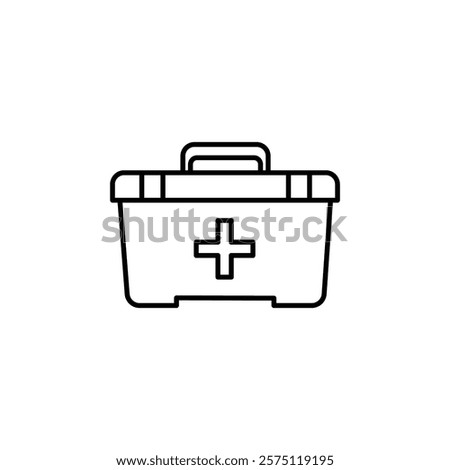 med kit icon Simple outline illustration