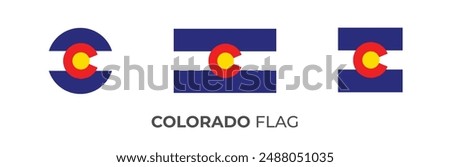 Colorado state flag, USA state symbol, flag Vector illustration