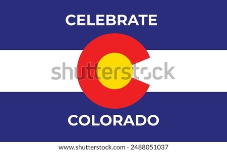 Colorado state flag, USA state symbol, flag Vector illustration