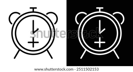 Alarm plus icon Alarm plus vector icon isolated on transparent background. high quality linear icon set for app, and web design.