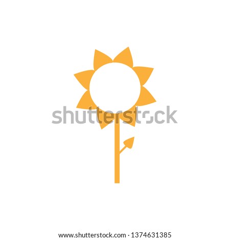 Flower icon. Vector graphics. Plos style