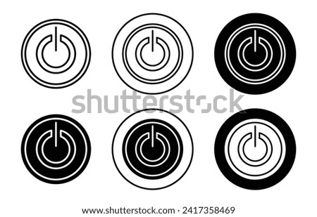 car ignition icon sign set in outline style graphics design