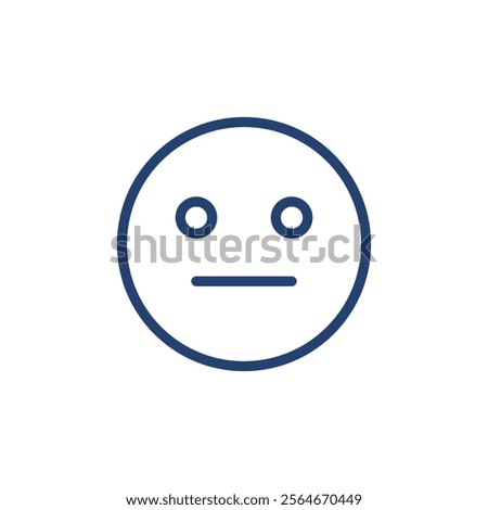 Neutral face icon Outline icon sign