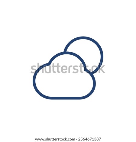 Cloud sun icon Outline icon sign