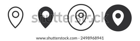 Map marker icon Vector illustration in black