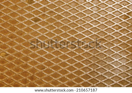 brown rusty metal texture background with diamond pattern