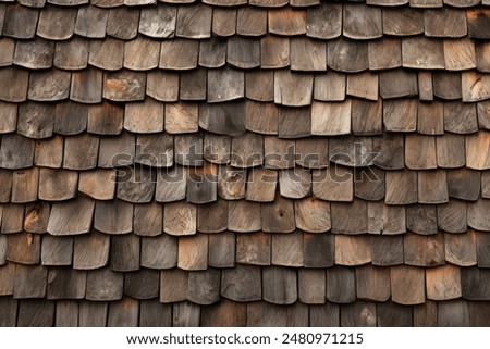 Similar – Image, Stock Photo Wooden shingles on old farmhouse