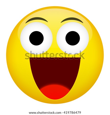 Broad Smile Laugh Emotion. Emoji Vector Illustration. - 419786479 ...