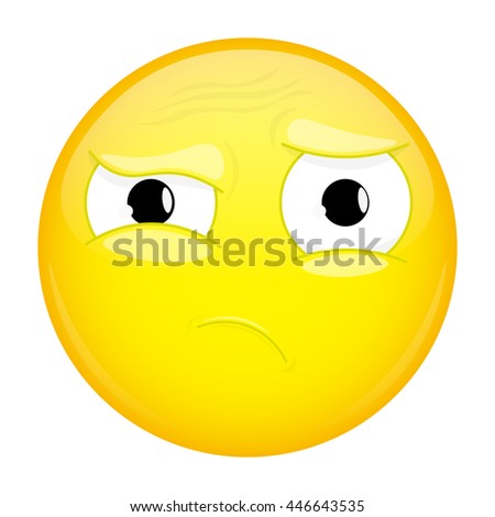 What Emoji. Do Not Understand Emotion. Puzzled Emoticon. Vector ...