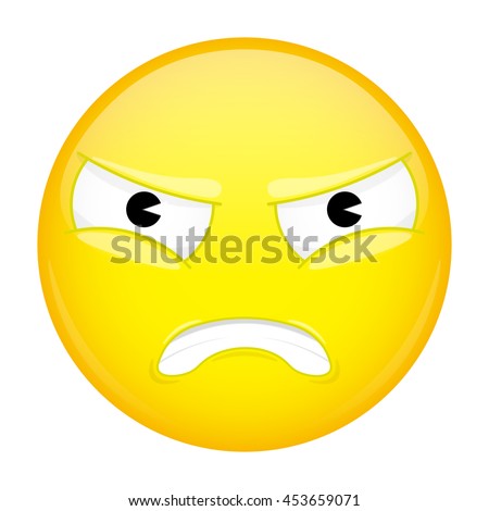 Evil Emoji. Bad Emotion. Wicked Emoticon. Vector Illustration Smile ...
