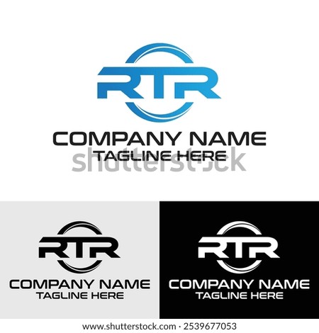 Initial RTR letter typography vector logo design template