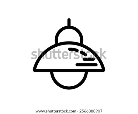 Wall lamp outline icon, Lamps and lighting devices. Simple outlined icons. Linear style