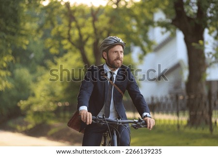 Similar – Image, Stock Photo Man with helmet riding custom motorbike