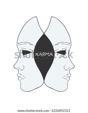 Design of karma heads symbol