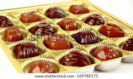 Closeup brown chocolate candy background