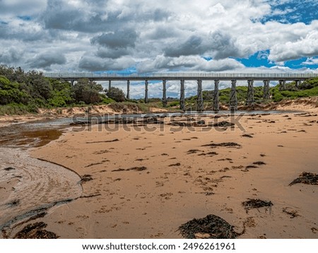 Similar – Foto Bild Unter einer Eisenbahnbrücke.