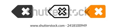 Bookmark line icon. Reading mark symbol. Isolated sign book mark in vector design flat style. Simple label X.