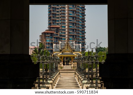travel Autthayan Chalerm Karnchanapisek in nontaburi Thailand architecture of thailand Stock fotó © 