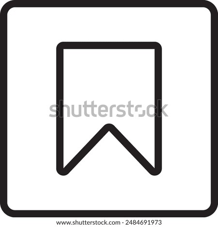 Bookmark flat icon. Thin line signs for design logo, visit card, etc. Single high-quality outline symbol for web design or mobile app. Bookmark outline pictogram.