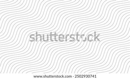 Diagonal wavy contour line pattern on white background in 4k resolution. Abstract vector illustration suited for desktop wallpaper, banner, poster, website, backdrop