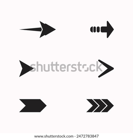 6 Minimalist arrow vector design