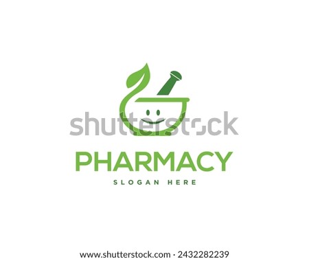 Pharmacy logo design concept vector illustration.