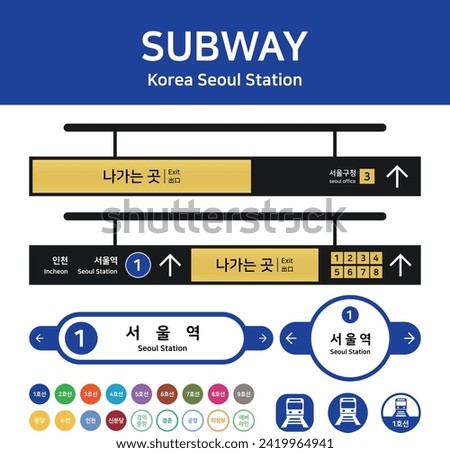 Seoul Subway Sign in Korea