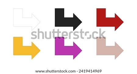 Colored arrows on a white background. Colored arrows. Vector. Illustration. EPS10