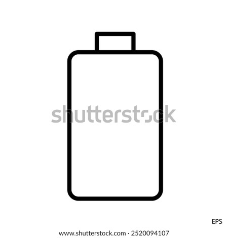 Battery icon vector. It is isolated on a white background, vector illustration.