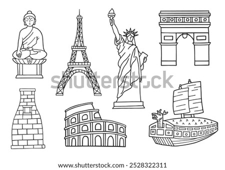 I drew world famous landmarks.