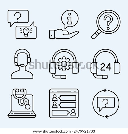 ECOMMERCE CUTOMER SERVICE ICON SET