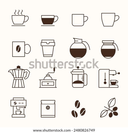 OUTLINE CAFE - COFFEE ICON SET
