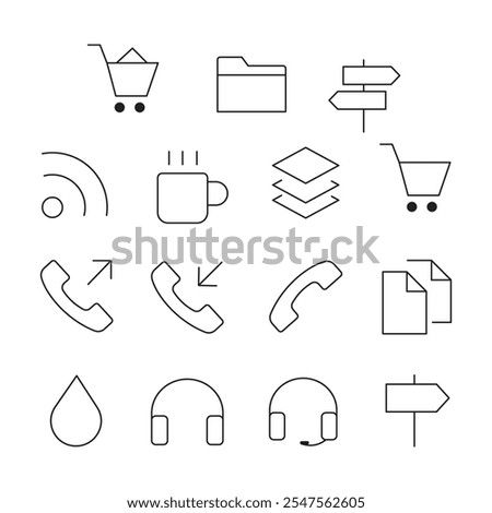 MOBILE USER INTERFACE ICONS SET