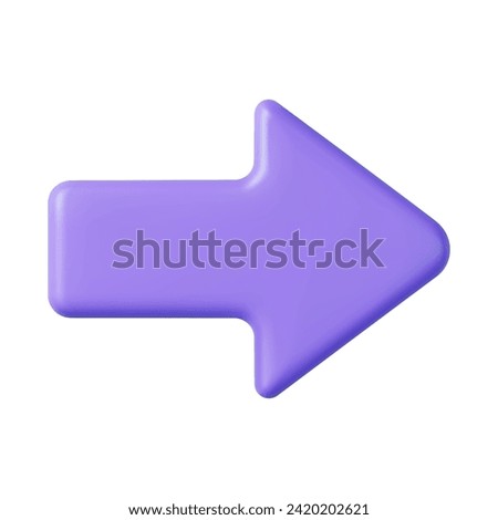 3d Arrow pointer, mouse cursor. Computer interface. 3d vector icon. Icon isolated on white background. 3d rendering. Vector illustration