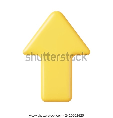 3d Arrow pointer, mouse cursor. Computer interface. 3d vector icon. Icon isolated on white background. 3d rendering. Vector illustration