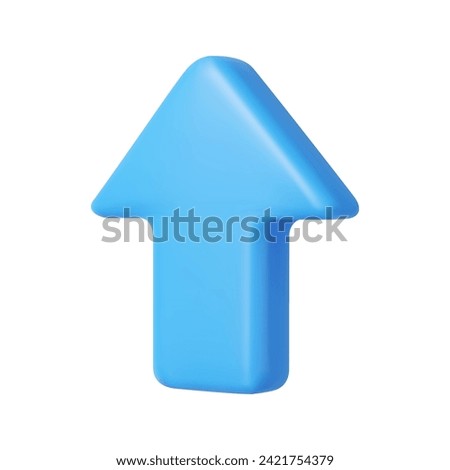 3d Arrow pointer, mouse cursor. Computer interface. 3d vector icon. Icon isolated on white background. 3d rendering. Vector illustration