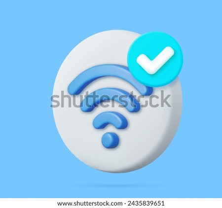 3d wireless connection and sharing network on internet. Hotspot access point 3d for digital and online coverage. Broadcasting area with internet. 3d rendering. Vector illustration