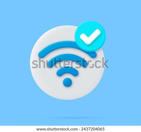 3d wireless connection and sharing network on internet. Hotspot access point 3d for digital and online coverage. Broadcasting area with internet. 3d rendering. Vector illustration