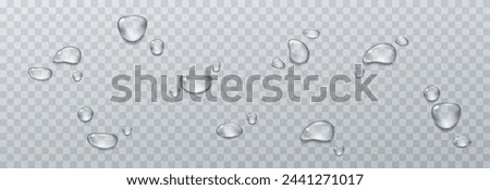 Similar – Image, Stock Photo Water drops rain on green plant leaves star-shaped