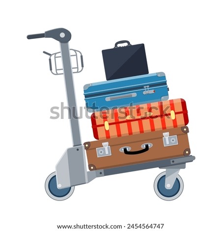 Similar – Image, Stock Photo luggage trolleys, Terminal A, Tegel Airport