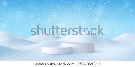 Similar – Image, Stock Photo Winter landscape with snow outskirts