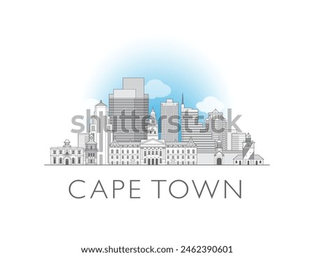 Cape Town skyline cityscape illustration