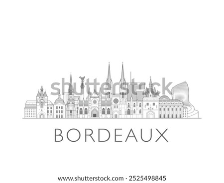 Bordeaux skyline cityscape vector illustration