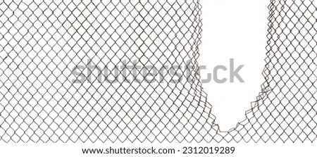 Similar – Image, Stock Photo Hole in the wire mesh fence